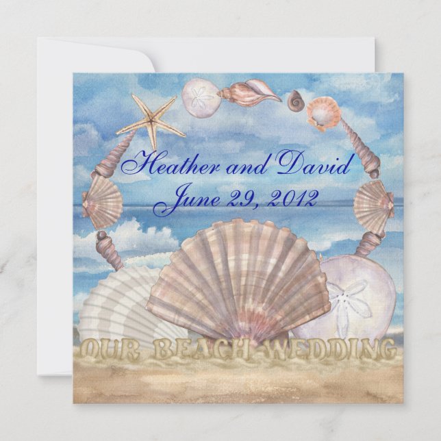 Invitation Mariage plage - SRF (Devant)