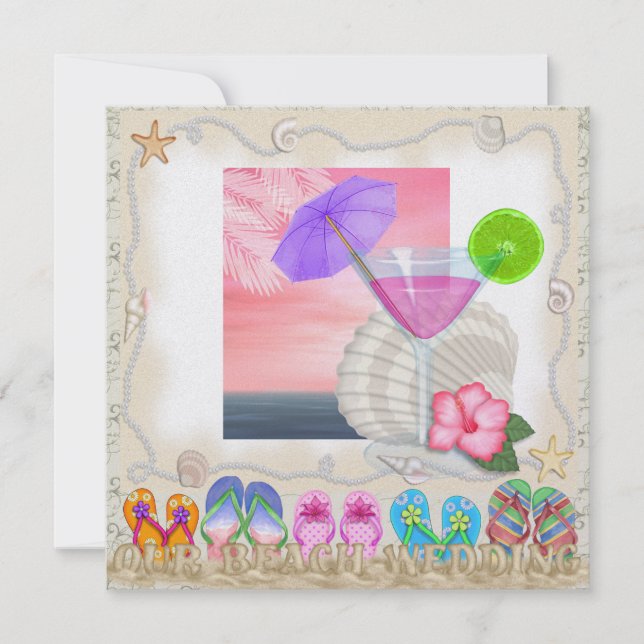 Invitation Mariage plage - SRF (Devant)