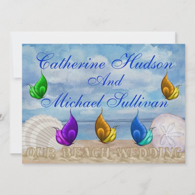 Invitation Mariage plage - SRF (Devant)
