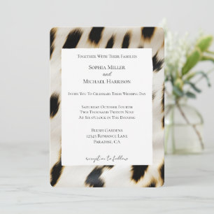 Invitation Mariage Poster de animal de la vache noire
