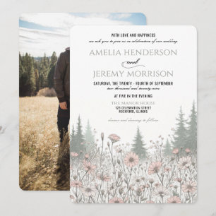 Invitation Mariage Prairie de la Forêt