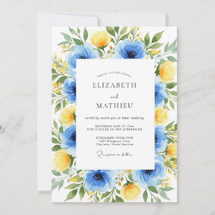 Invitation Mariage Printanier Abondant sous le Ciel d'Azur Ca