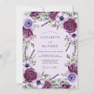 Invitation Mariage Printanier Sublime au Plum