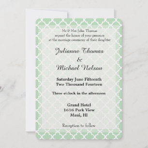 Invitation Mariage Quatrefoil Mint