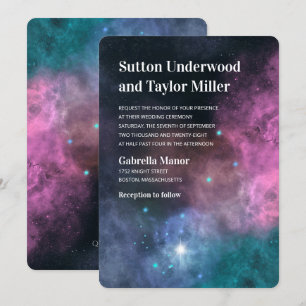 Invitation Mariage Rainbow Galaxy