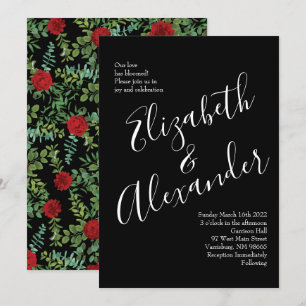 Invitation Mariage Red Rose