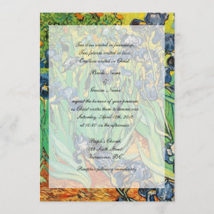 Invitation Mariage religieux, Vincent van Gogh,Iris
