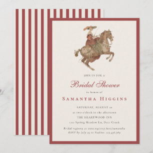 Invitation Mariage Renaissance Vintage Cheval Équestre