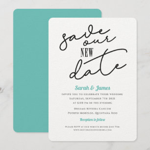 Invitation Mariage reporté Enregistrer la nouvelle date