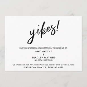 Invitation Mariage repoussé humoristique "Oui !"Faire-part