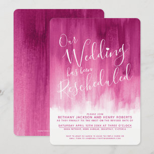 Invitation Mariage reprogrammé de l'art rose rouge