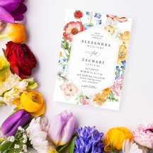 Mariage Ressort à fleurs multicolores