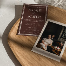 Mariage Rétro Argent Vieux Chocolat Brun Classe