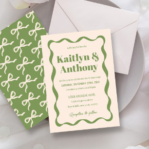 Invitation Mariage rétro Coquette Bow