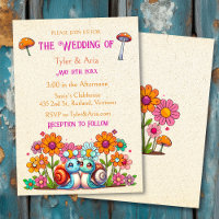 Mariage Retro Cottage Core Fleurs et Escargots
