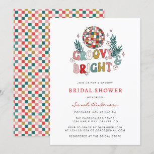 Invitation Mariage Retro de Fête Prénuptial
