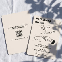 Mariage Rétro Dessiné à la Main Audacieux Bohème E