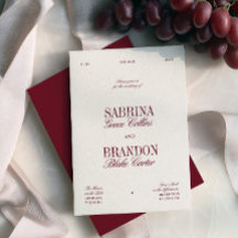 Mariage rétro élégant bordeaux et beige ivoire