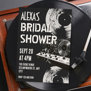 Invitation Mariage rétro musique noir et blanc