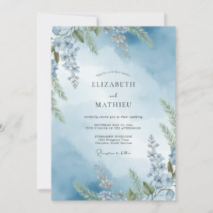 Invitation Mariage Rêvé au Perwinkle Wisteria