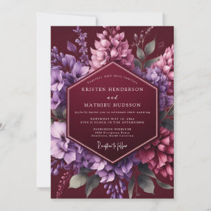 Invitation Mariage Rêve de Lilas Bourgogne