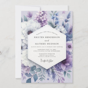 Invitation Mariage Rêve Floral Lavande