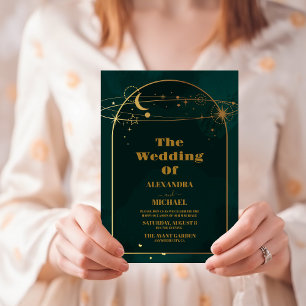 Invitation Mariage Rêvé Galaxie Étoilée Espace