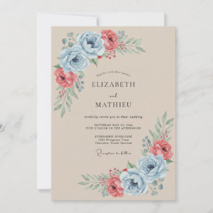 Invitation Mariage Rêvé Vintage Tan