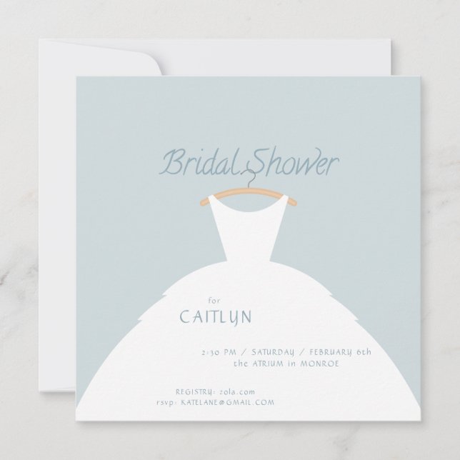 Invitation mariage Robe de douche nuptiale (Devant)