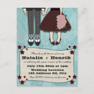 Invitation Mariage Rockabilly, 4,25 x 5,5 mariages
