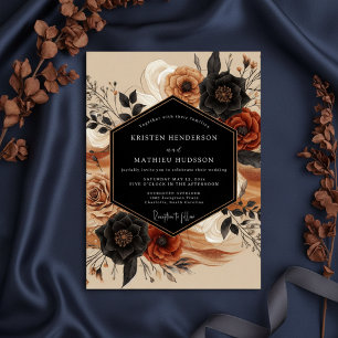 Invitation Mariage Romance Florale Amber Moody