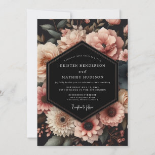 Invitation Mariage Romance Florale Rose