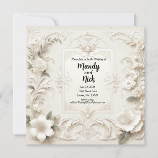 Invitation Mariage romantique