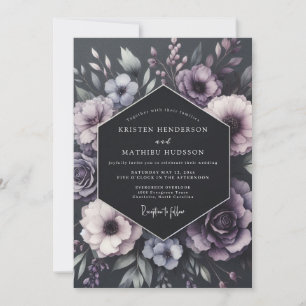 Invitation Mariage Romantique Botanique à la Prune