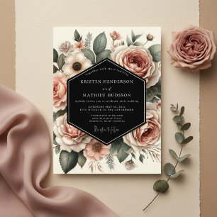 Invitation Mariage Romantique Botanique Blush Bloom