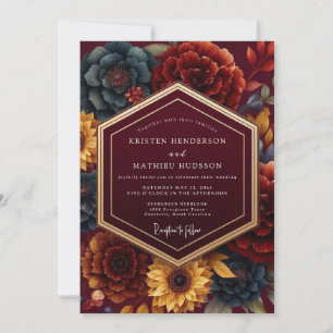 Invitation Mariage Romantique Botanique de Bourgogne