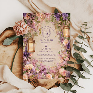 Invitation Mariage romantique de jardin de roseaux