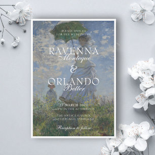 Invitation Mariage romantique de la succession de Monet en be