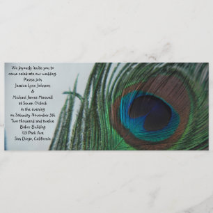 Invitation Mariage romantique de paon