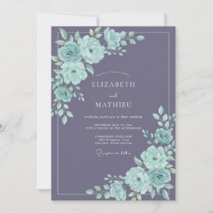 Invitation Mariage Romantique Douce Lilac