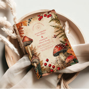 Invitation Mariage Romantique en Forêt Féerique d'Automne