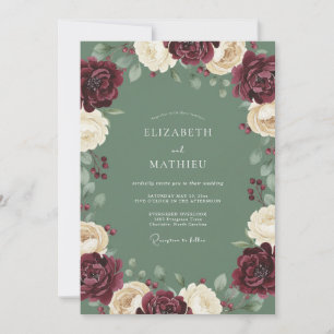 Invitation Mariage romantique et pittoresque en bordeaux
