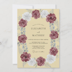 Invitation Mariage Rose Beurre de Prune