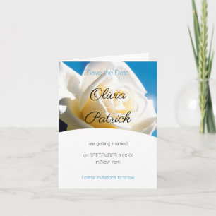 Invitation Mariage Rose Blanche Moderne Faire Part de Date de