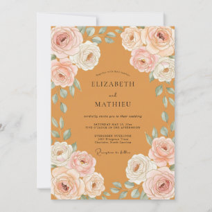 Invitation Mariage Rose Champagne Ambre