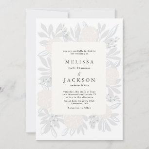 Invitation Mariage Rose crème 
