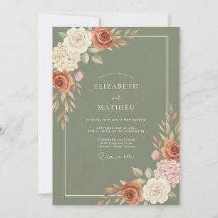 Invitation Mariage Rose Cuivre de Mousse