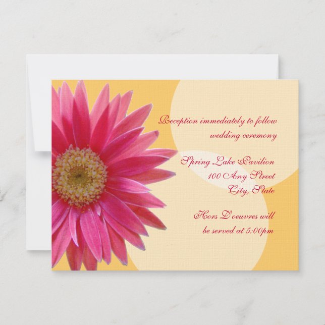Invitation Mariage Rose Daisy (Devant)