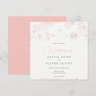 Invitation Mariage Rose de thé doux