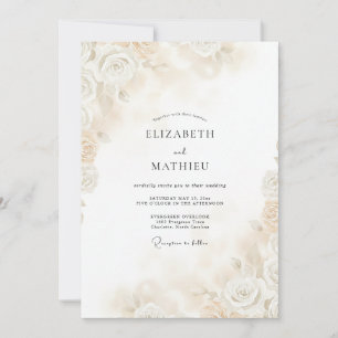 Invitation Mariage Rose Douce Champagne